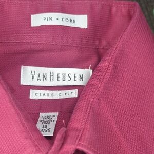 Van Heusen Deep Pink Pin Cord Shirt